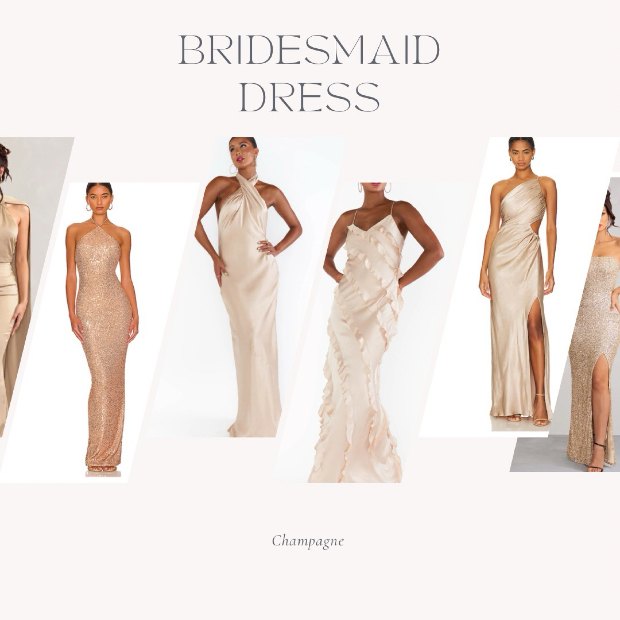 Champagne bridesmaid dress
 #bride #bridesmaid #champagne #wedding 

#LTKwedding #LTKbeauty #LTKshoecrush