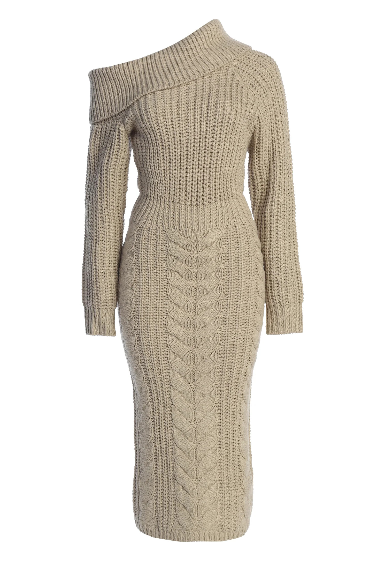 Stone Monette Cable Knit Dress | JLUXLABEL