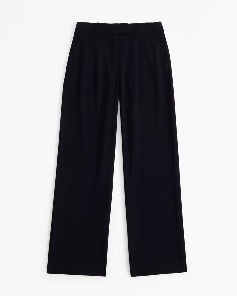 Low Rise Tailored Wide Leg Pant | Abercrombie & Fitch (US)