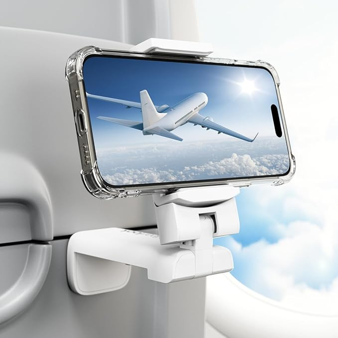 Klearlook Universal Flight Phone Holder, White, Foldable, 360 Rotation, Compatible with 4.7-6.9 I... | Amazon (US)