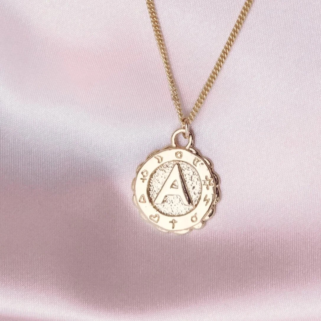 goddess initial necklace — cuffed by nano | Cuffed by Nano