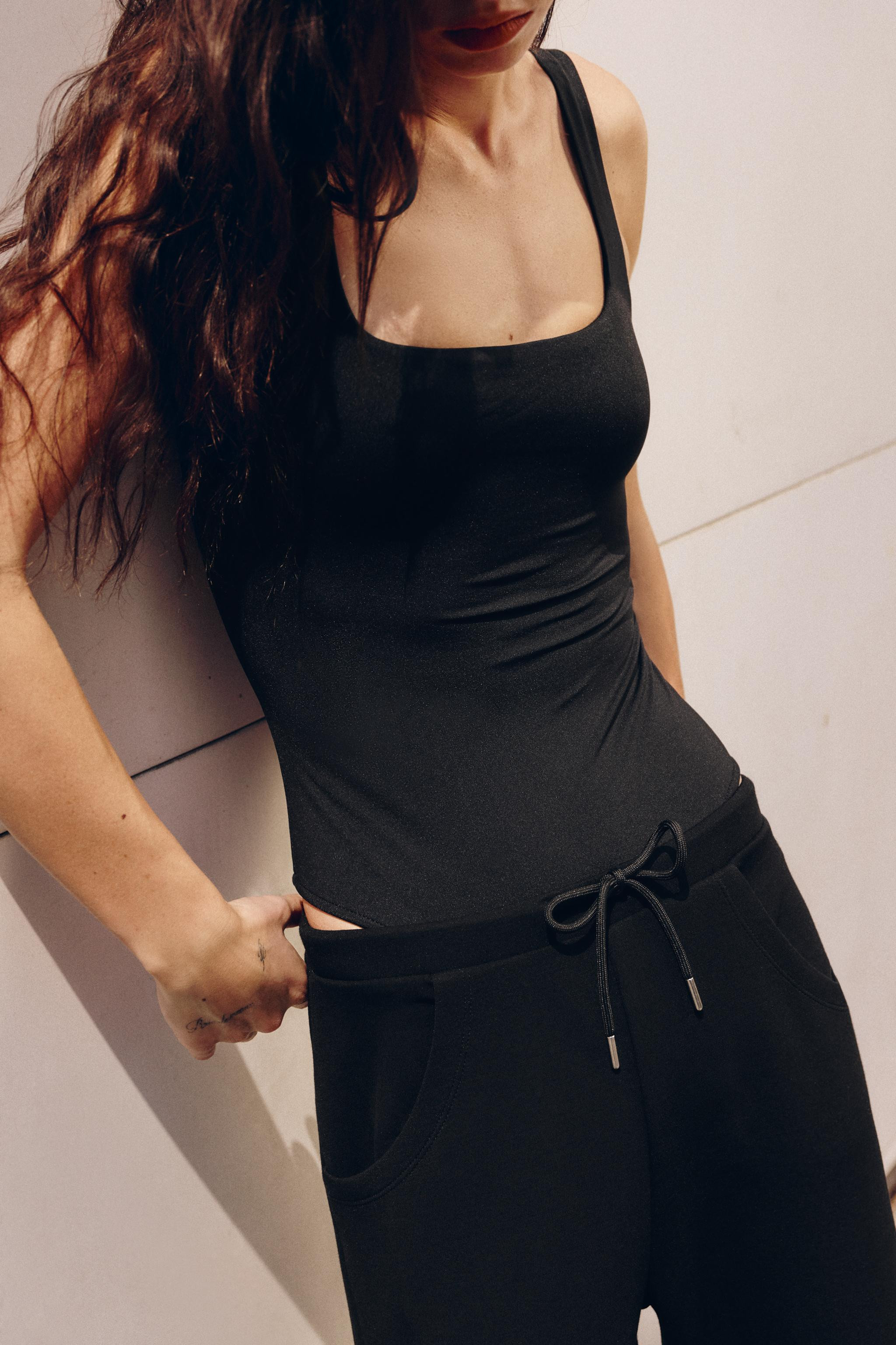 STRETCH BODYSUIT WITH SQUARE NECKLINE | Zara UK