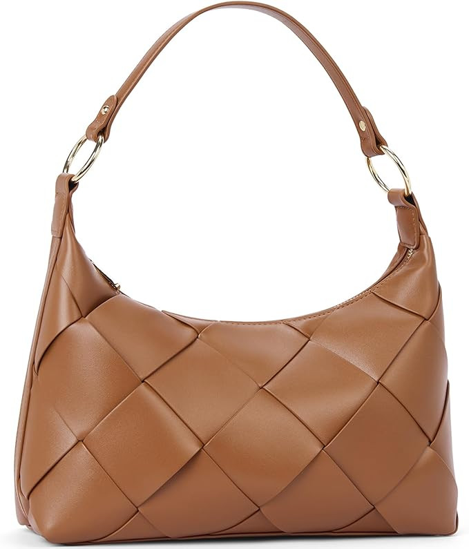 BOSTANTEN Woven Purses for Women Vegan Leather Hobo Bag Shoulder Handbags | Amazon (US)