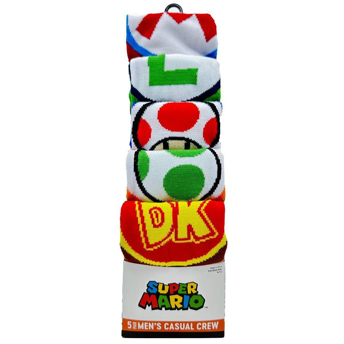 Super Mario 5pk Crew Sock Bundle | Target
