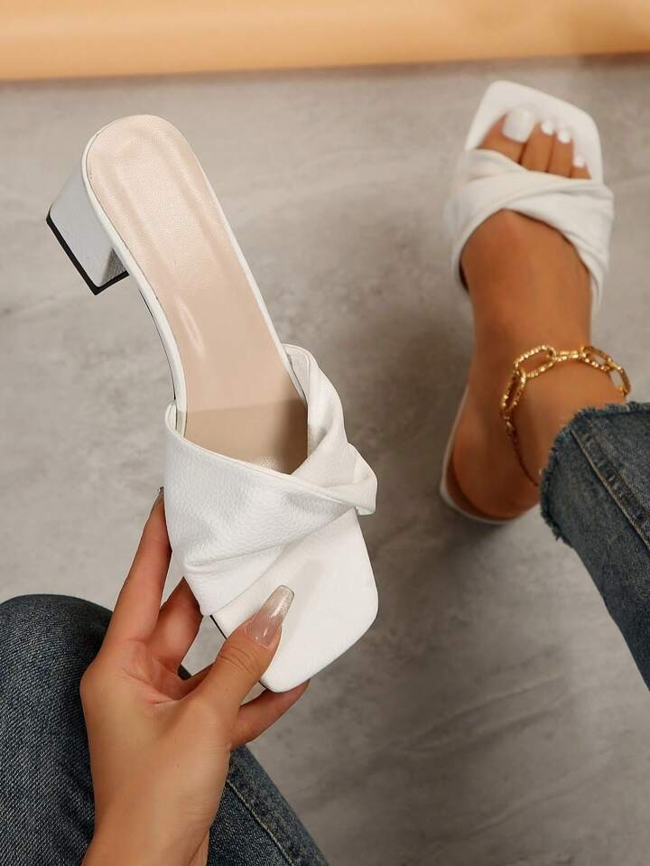 Women's Summer New Style Thick Heel Slip-proof Trendy Versatile Fairy Style Soft French High Heel... | SHEIN