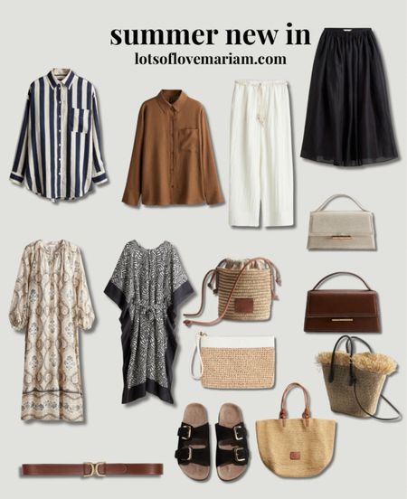 H&M 15% off until 10/06!! 

Kaftan, maxi skirt, linen shirt, oversized shirt, maxi dress, straw bag, straw shopper, linen trousers