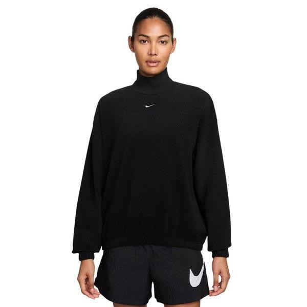 Women's Nike Sportswear Phoenix Plush Long Sleeve T-Shirt Medium Black/Sail | Scheels Sports