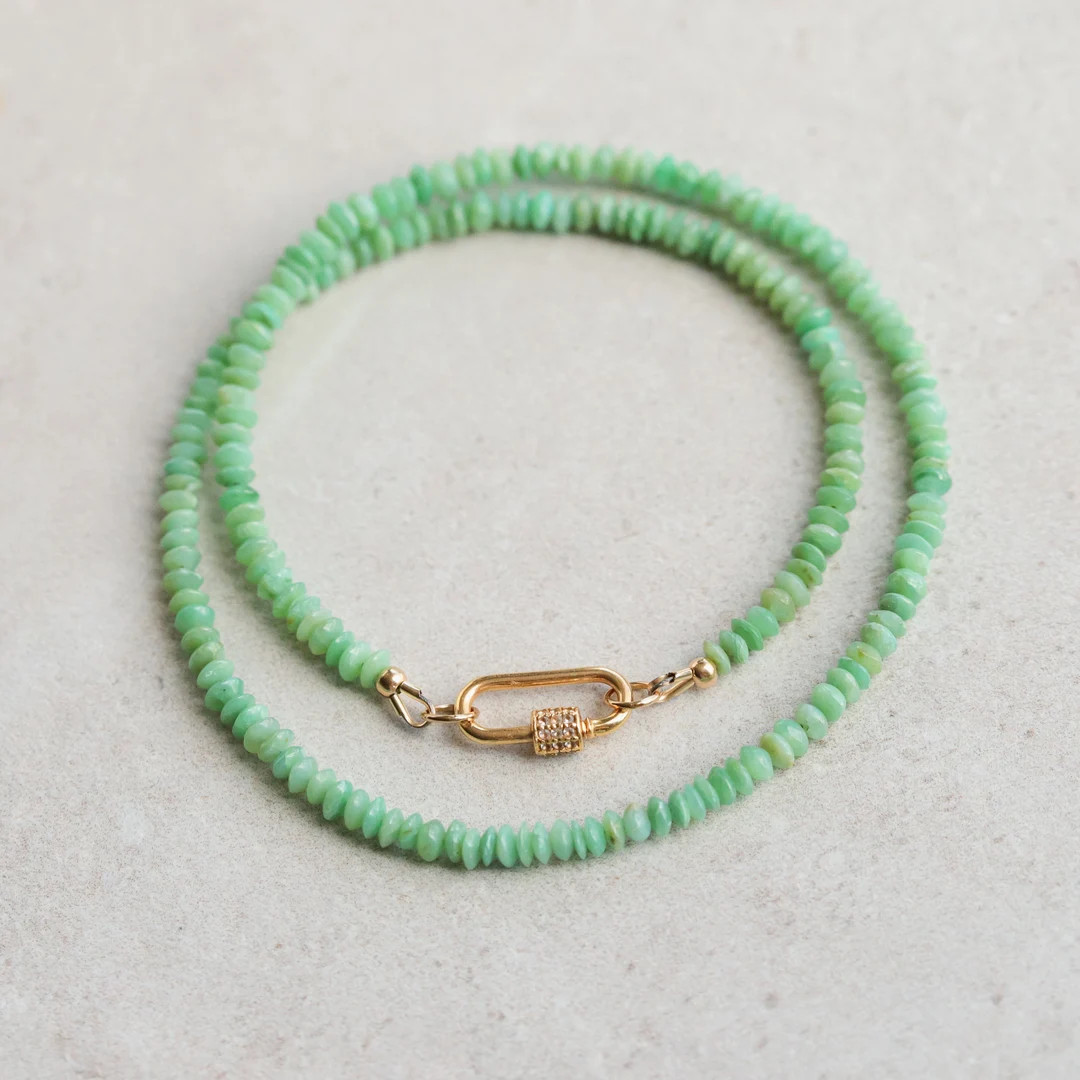 Peruvian opal necklace | Peruvian opal Necklace | Candy opal necklace | Summer beaded bright neck... | Etsy (US)