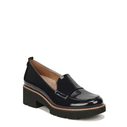 Naturalizer Womens Darry Lug Sole Loafer French Navy Patent Leather 11 N | Amazon (US)