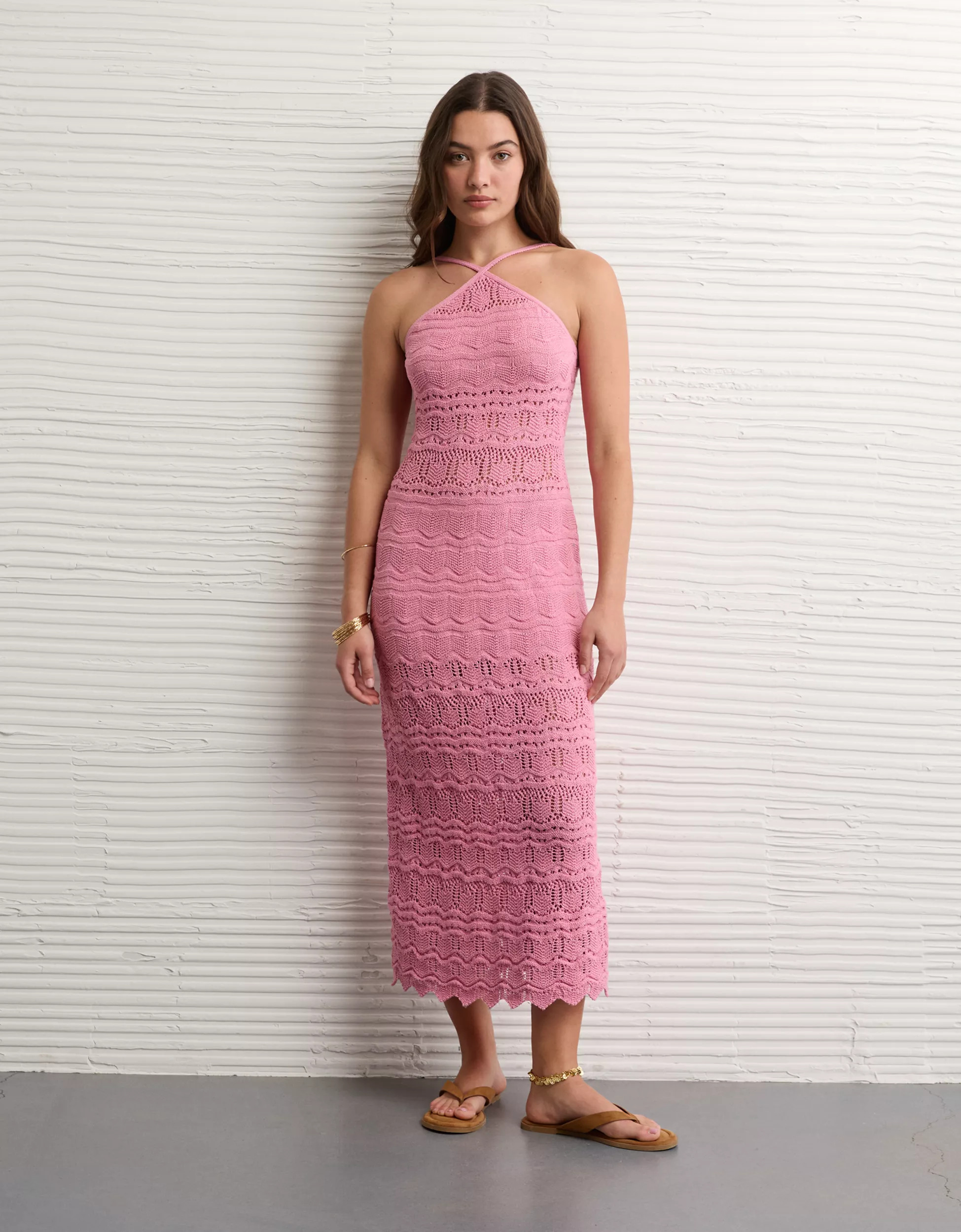 AE Halter Sweater Midi Dress | American Eagle Outfitters (US & CA)