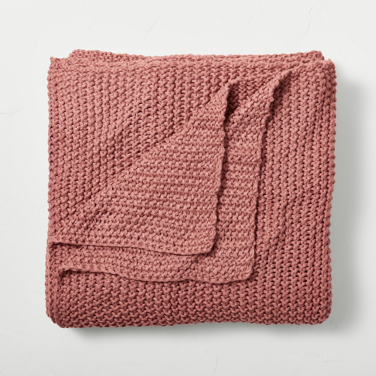 Full/Queen Chunky Knit Bed Blanket Rose - Casaluna™ | Target