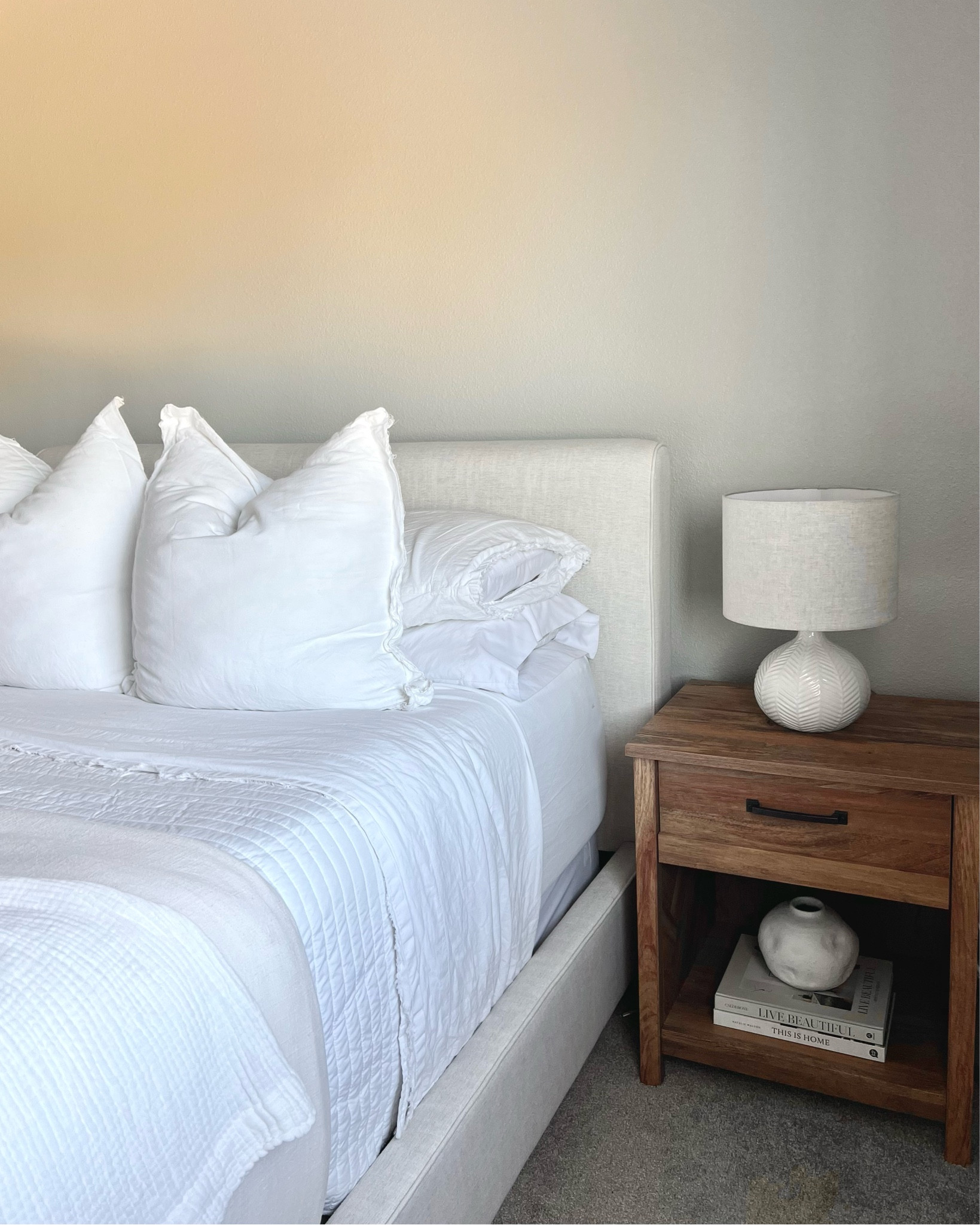 Get my bedroom look! Upholstered bed is from Living Spaces, liking similar styles!

#LTKFind #LTKstyletip #LTKhome