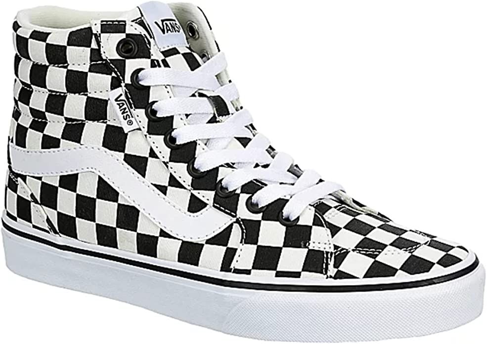 Vans Unisex Filmore High Top Sneaker - Multi Checkeredboard - Black/White | Amazon (US)