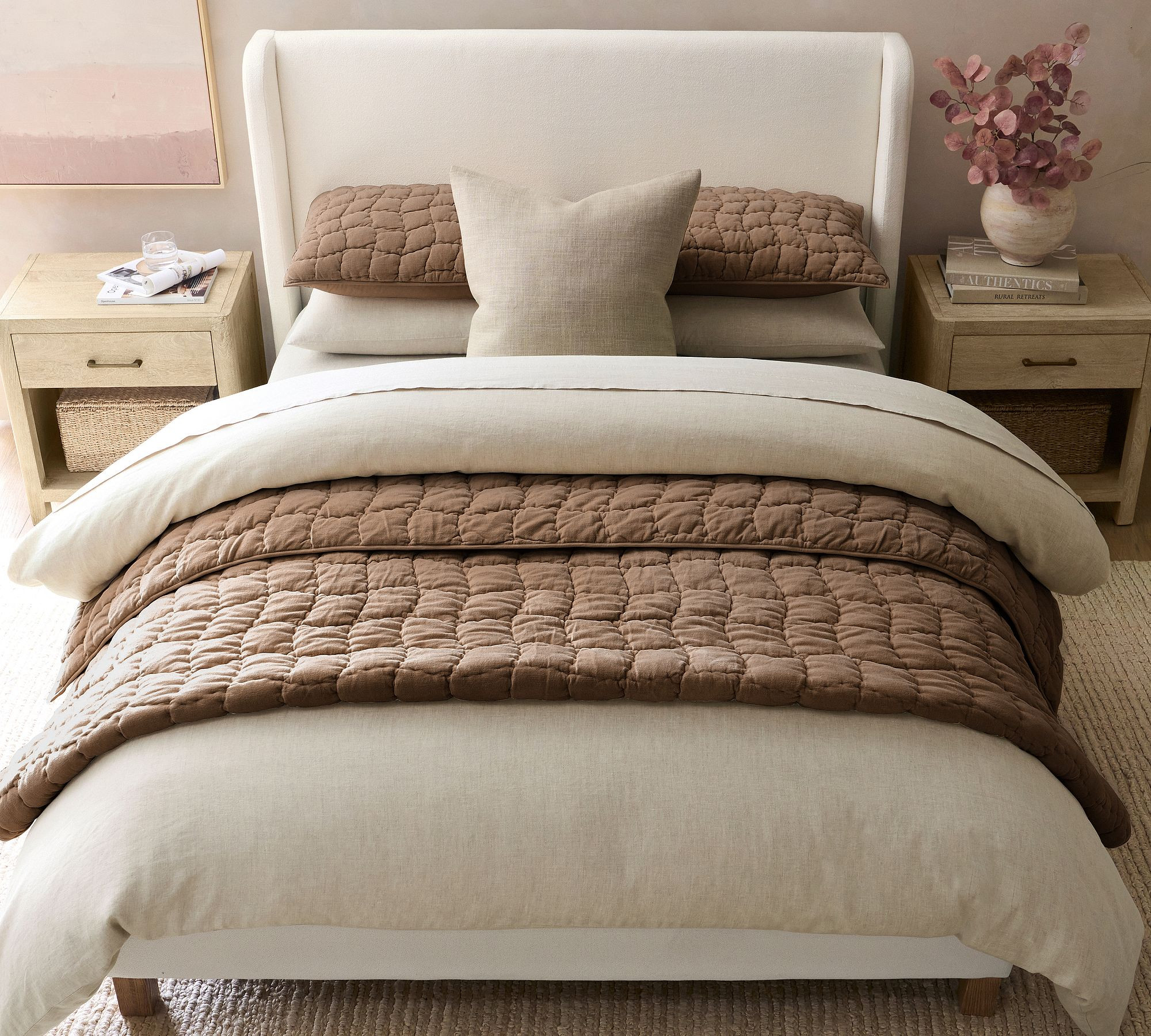 Cozy Cloud Handcrafted Quilt, Mocha, King/Cal.King | Pottery Barn (US)