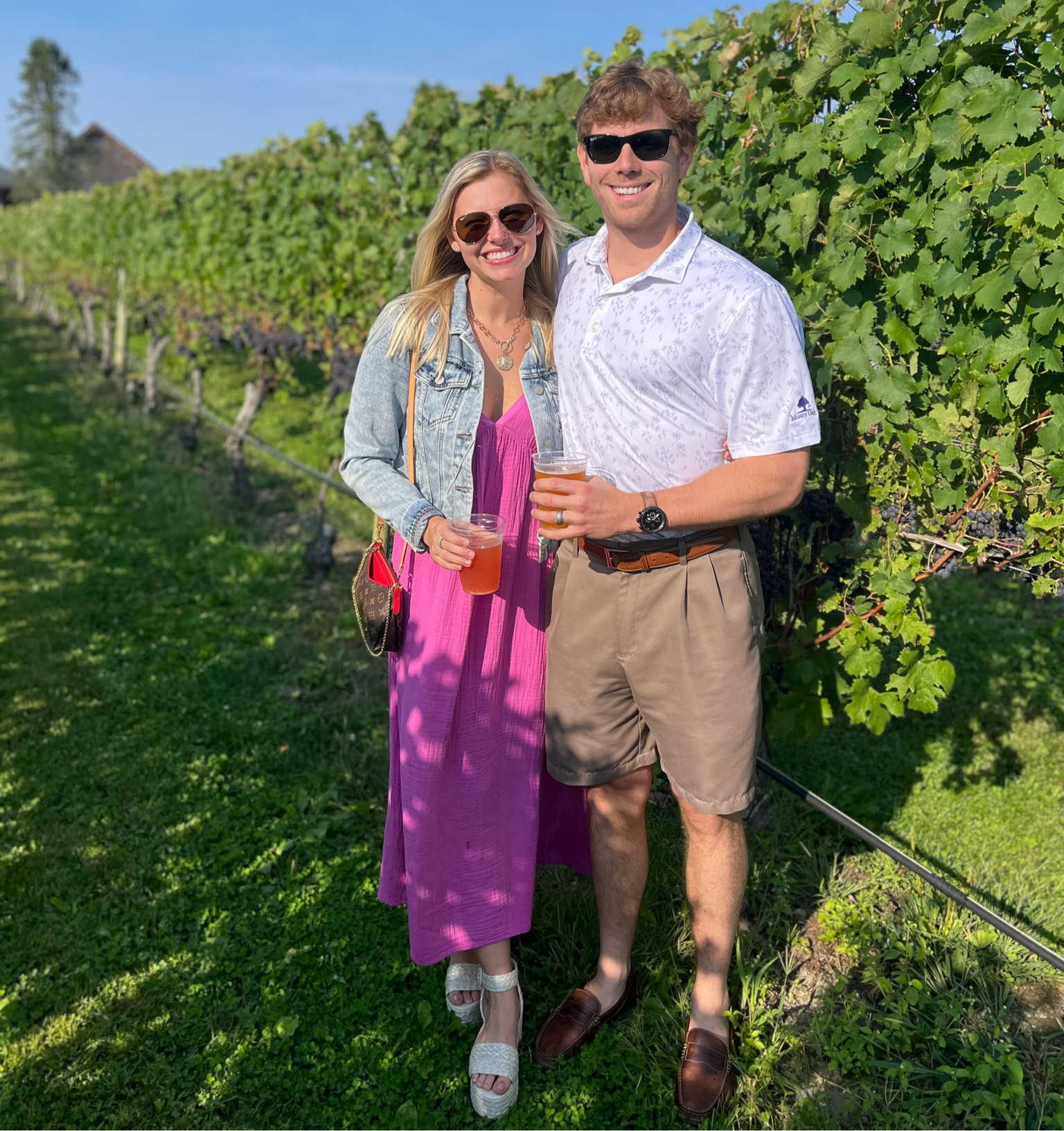 I wore this dress to a vineyard and it was so so comfortable and flowy!!! Also—the necklace I am wearing is from AMAZON!! The quality is great and it looks and feels like a nice piece of jewelry. A lot of the things I’m wearing are on sale RIGHT NOW!!!  

Style tip, ootd, outfit of the day, things I bought and liked, maxi dress, pink dress, wedges, espadrilles, platform wedges, jean jacket, nordstrom, evereve, Xirena, Louis Vuitton, look for less

#LTKunder50 #LTKunder100 #LTKsalealert