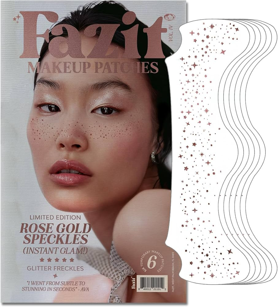 Fazit Makeup Patches - Rose Gold - Face Glitter Makeup Speckles - Glow Up Makeup Patches - Face G... | Amazon (US)