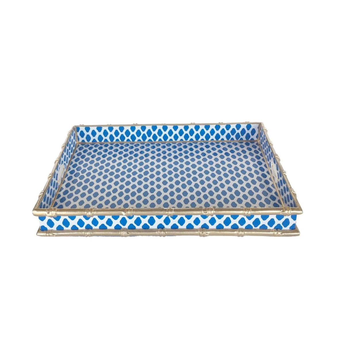 Parsi Bamboo Serving Tray in Navy | The Well Appointed House, LLC