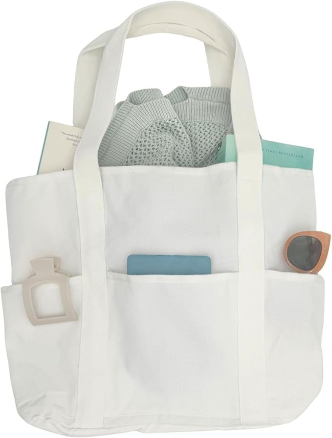 Canvas Tote Bag – Medium Size Everyday Carryall (19” x 14” x 5”) | Amazon (US)