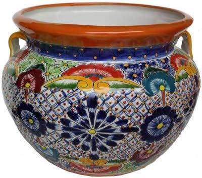 Fine Crafts Imports Indoors/Outdoors Small-Sized Cherato Mexican Colors Talavera Ceramic Garden P... | Amazon (US)