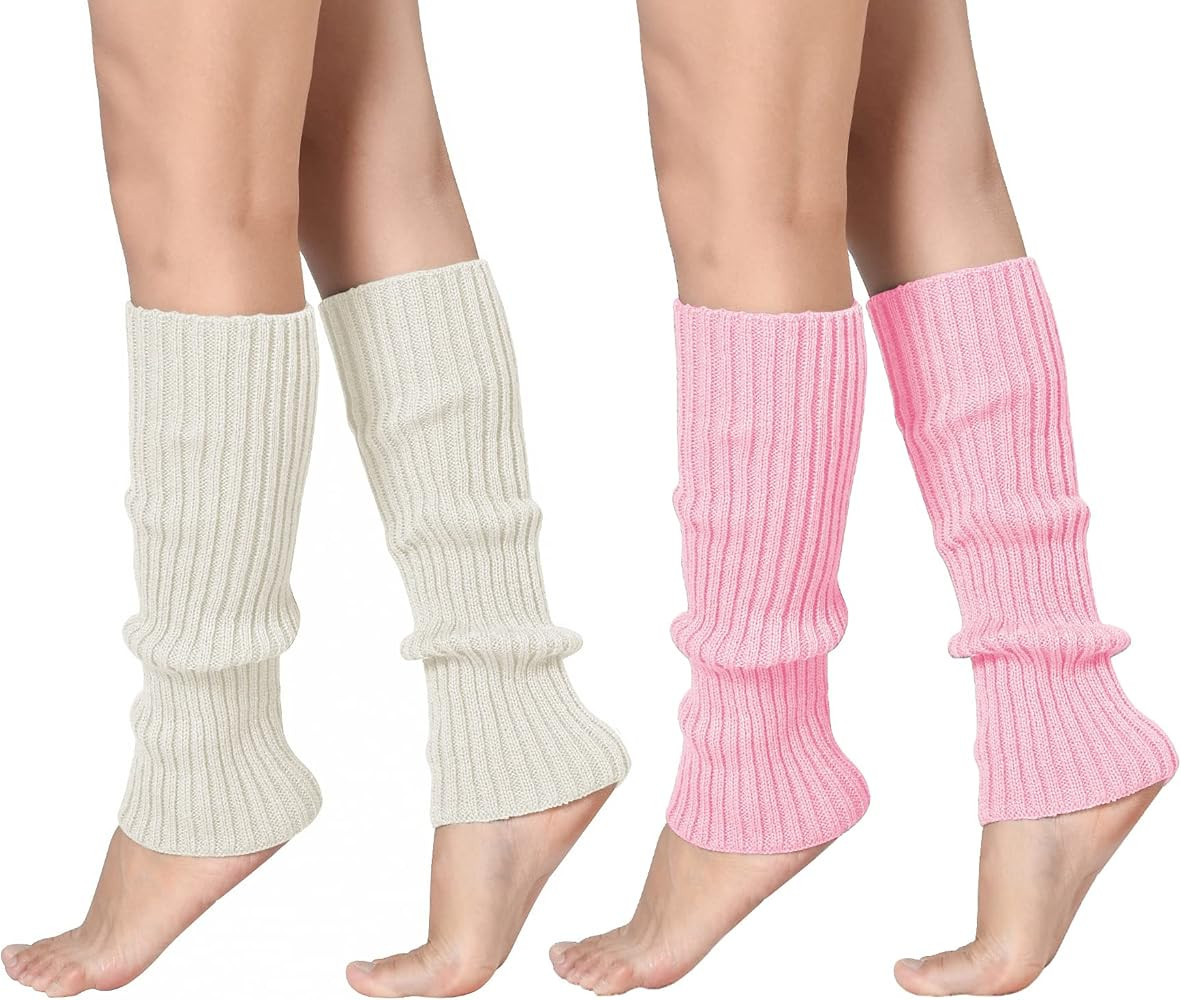 Leoparts Leg Warmers for Women 80s Ribbed Knit Leg Warmers for Dance Yoga Sports Cosplay Costume ... | Amazon (US)