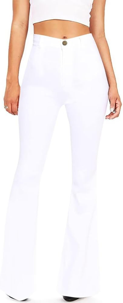 KDF Flare Jeans for Women Women's Bootcut Bell Bottom Jeans High Waisted Stretch Slimming Bell Bo... | Amazon (US)
