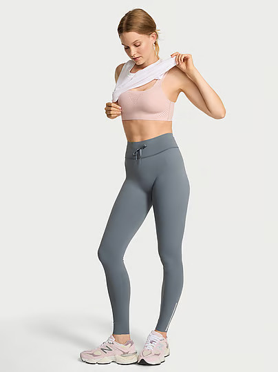 VSX Elevate™ High-Compression Drawcord Legging, Grey, Xs25Ins - Women's Bottoms - Victoria's Secret | Victoria's Secret (US / CA )