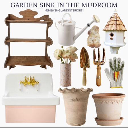 New England Interiors • Garden Sink In The Mudroom • Sink, Pots, Planters, Birdhouse, Watering Can, Gloves, Gardening Accessories. 🪴🚰

TO SHOP: Click the link in bio or copy & paste link in web browser 

#newengland #mudroom #homeinspo #spring #garden #gardening #interiordesign #vanilla #birds

#LTKSeasonal #LTKhome #LTKFind
