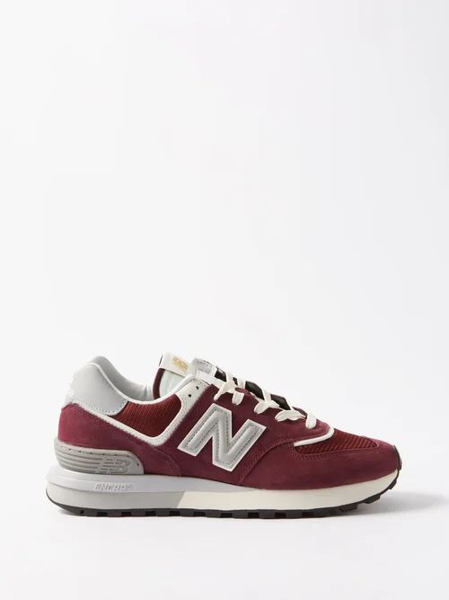 New Balance - 574 Legacy Leather And Mesh Trainers - Mens - Dark Red | Matches (US)