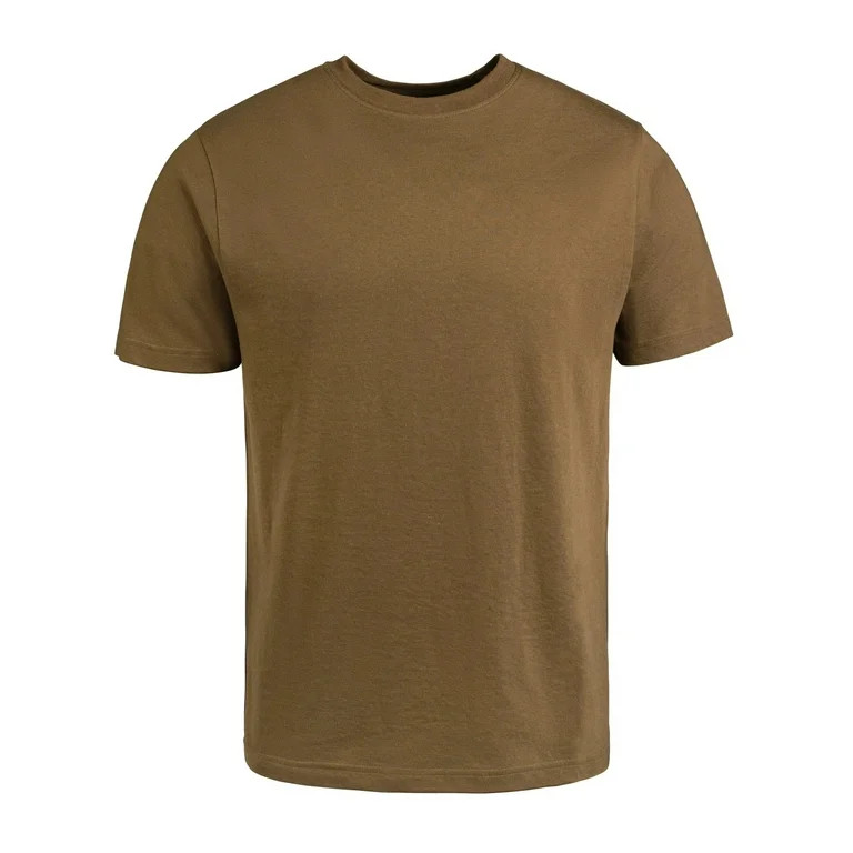 Circle One Men's Crew Neck T-Shirt For Men, Athletic Cut - Army Green | Walmart (US)