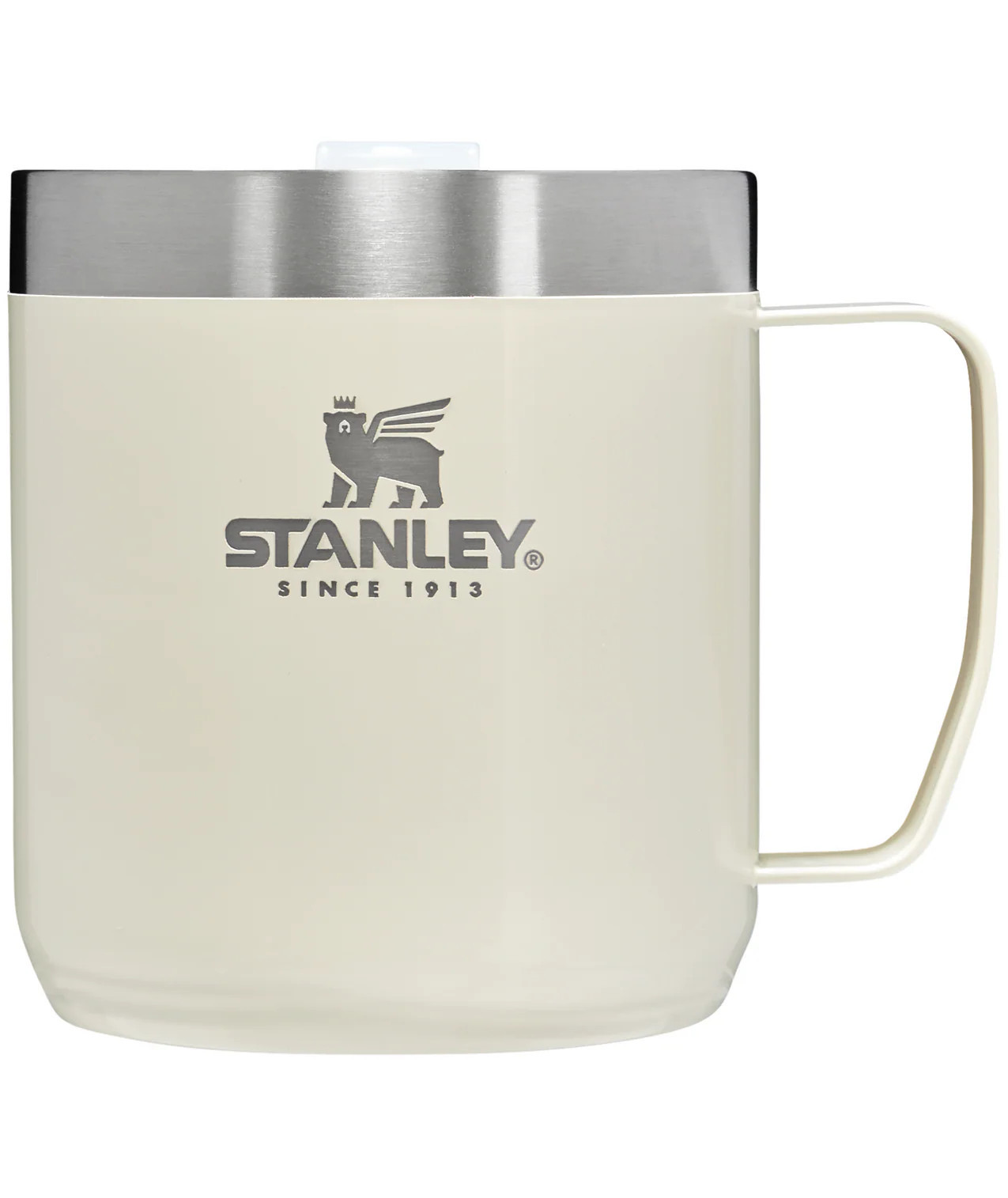 Stanley 12-fl oz Stainless Steel Insulated Travel Mug- Cream Gloss in White | 10-09366-226 | Lowe's
