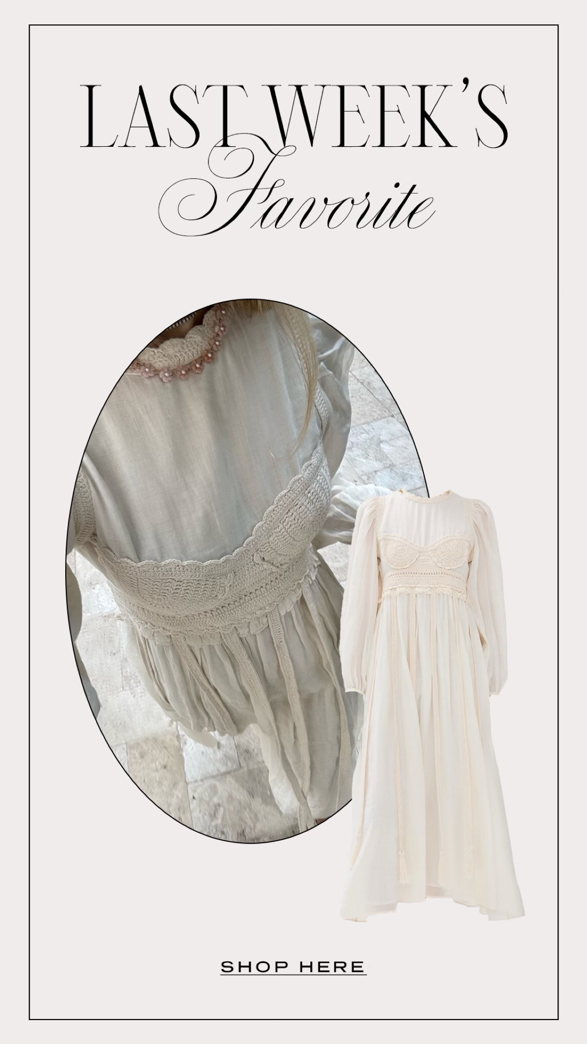 Last weeks favorite: this dress from Ulla Johnson! Classic, chic, and unique. 