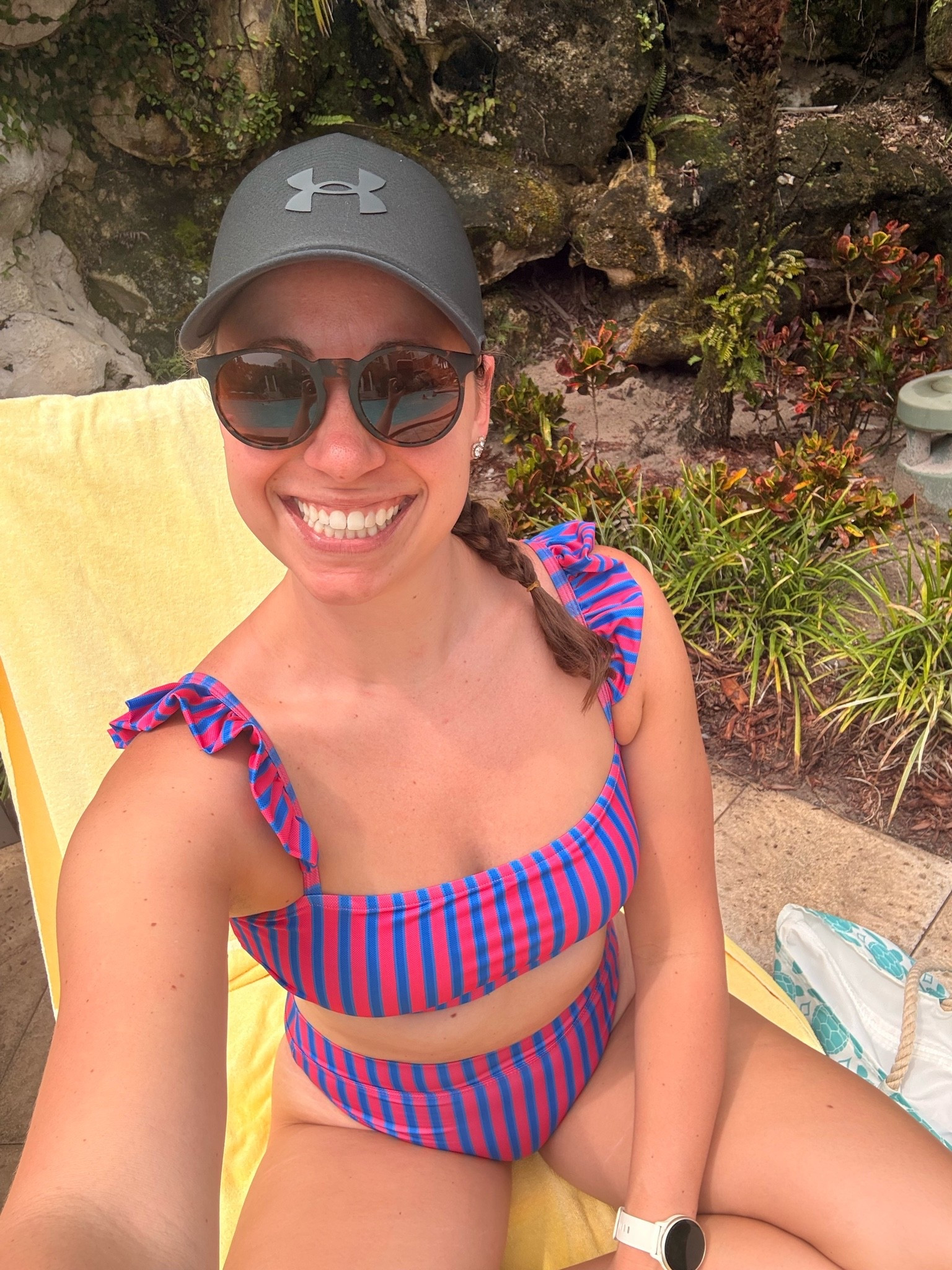 You know I’m obsessed with this swimsuit and I love my uncrushable Under Armour hat that you MUST try! Top off with your Goodr sunglasses!

#LTKTravel #LTKSwim #LTKootd