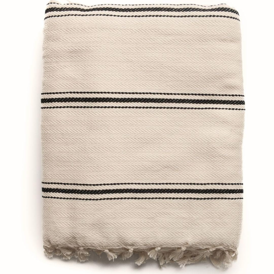 The Loomia 100% Cotton Luxury Woven Turkish King Size Blanket | Amazon (US)