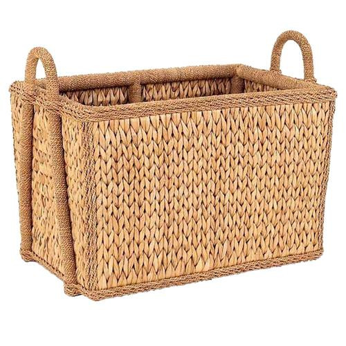 Mainly Baskets Sweater Weave Natural Handwoven Rattan Mud Room Floor Basket | Kathy Kuo Home