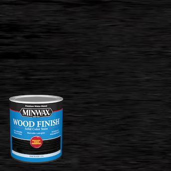 Minwax  Wood Finish Water-Based True Black Solid Interior Stain (1-Quart) | Lowe's