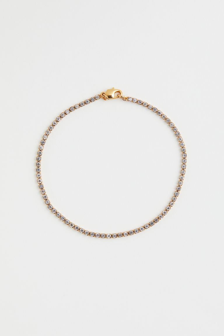 Gold-plated Tennis Bracelet - Gold-colored - Ladies | H&M US | H&M (US + CA)