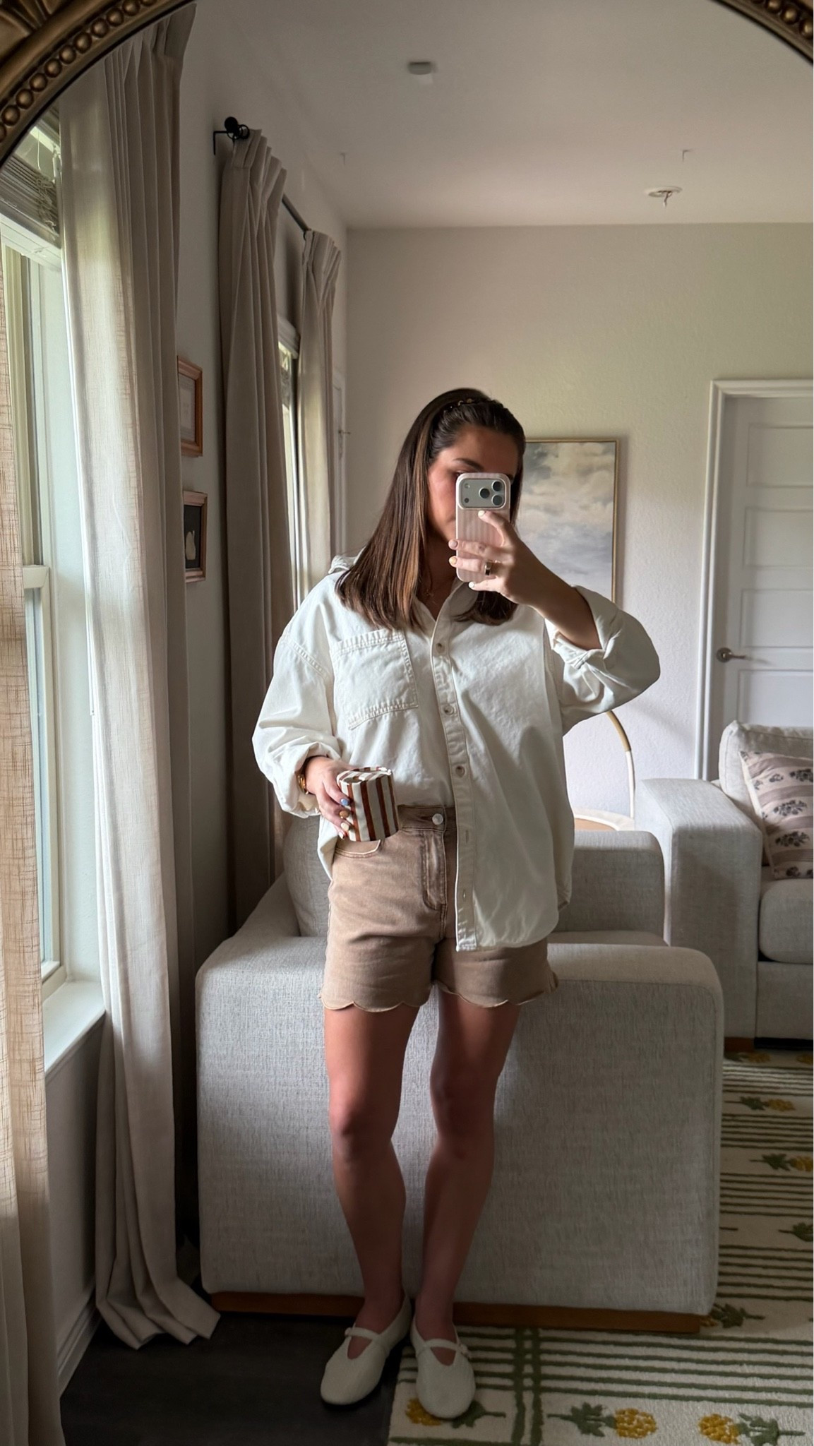 Outfit of the day! 🤎 
women’s fashion, spring outfit, denim shorts, headband, shoes, accessories, ootd

#LTKdayinmylife #LTKgrwm #LTKootd