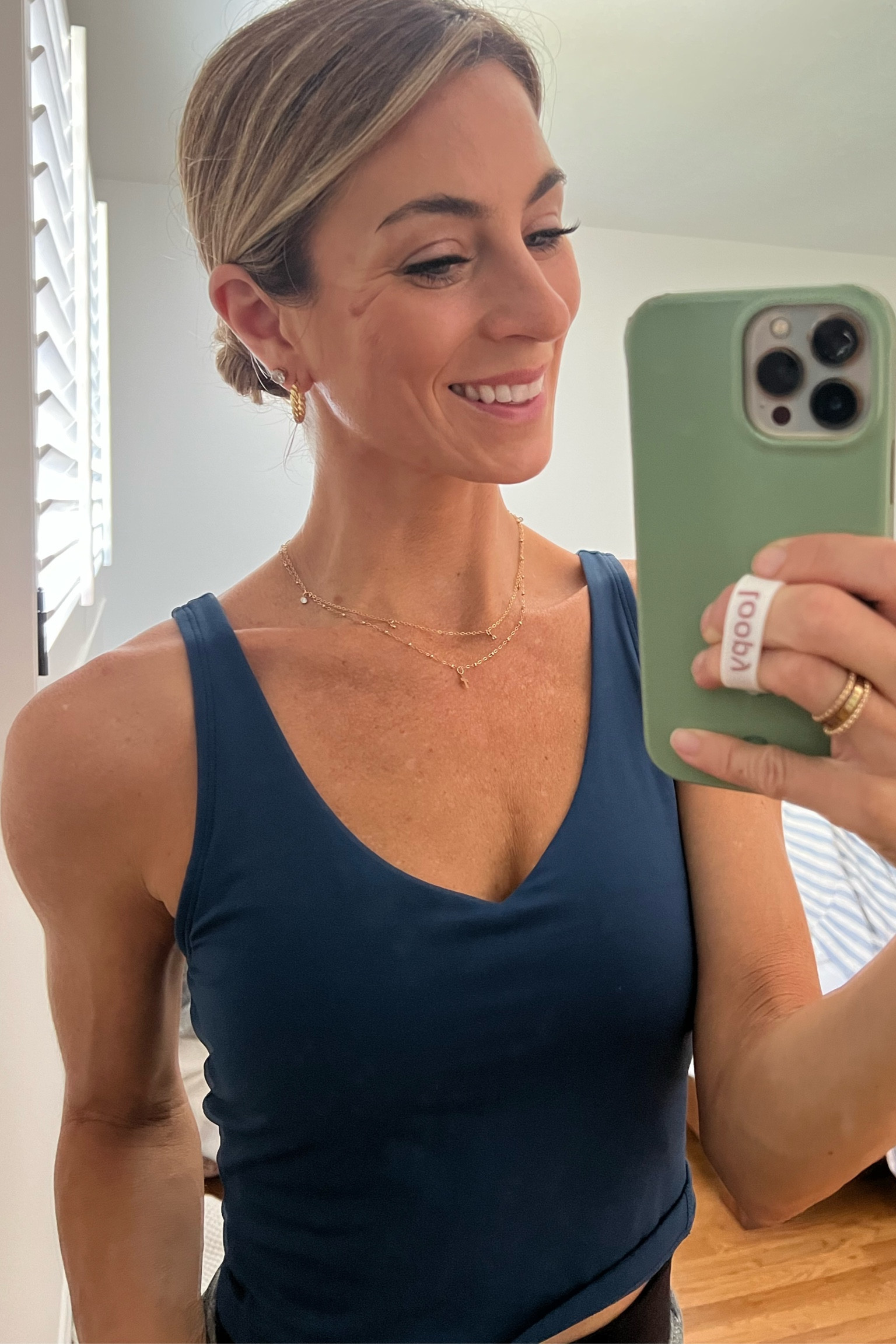 I LOVE these workout crop top/sports bras. I have several colors. They are comparable to Vuori & Lulu Lemon, maybe even better & at a great price point!! I love the leggings too! I’m wearing xSmall in leggings & can wear XSmall & small in tops.
The color I’m wearing is called dark blue green. It definitely looks more blue.

Amazon workout, gym people, fitness, workout set, fitness set 

#LTKunder50 #LTKfitness #LTKFind