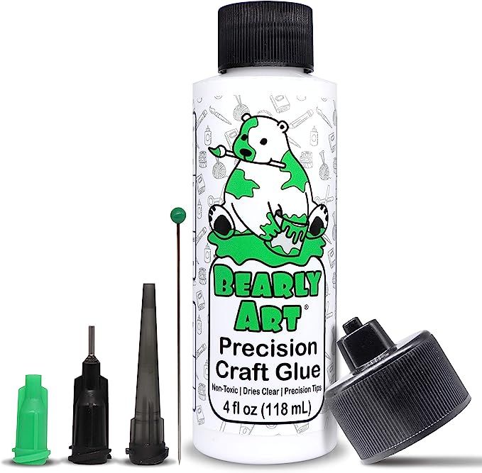 Bearly Art Precision Craft Glue - The Original - 4fl oz - Tip Kit Included - Dries Clear - Metal ... | Amazon (US)