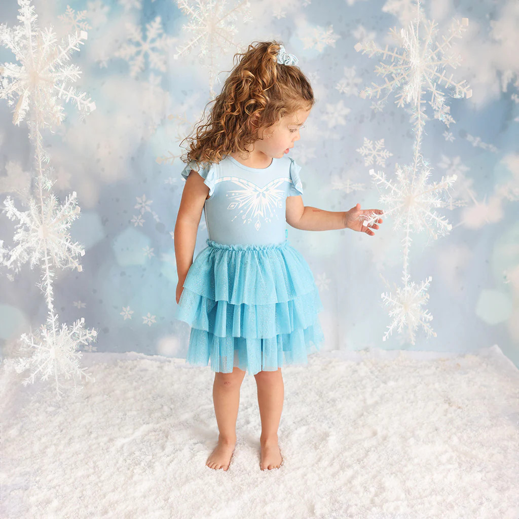 Blue Girl Toddler Tulle Dress | Disney Frozen Elsa | Posh Peanut