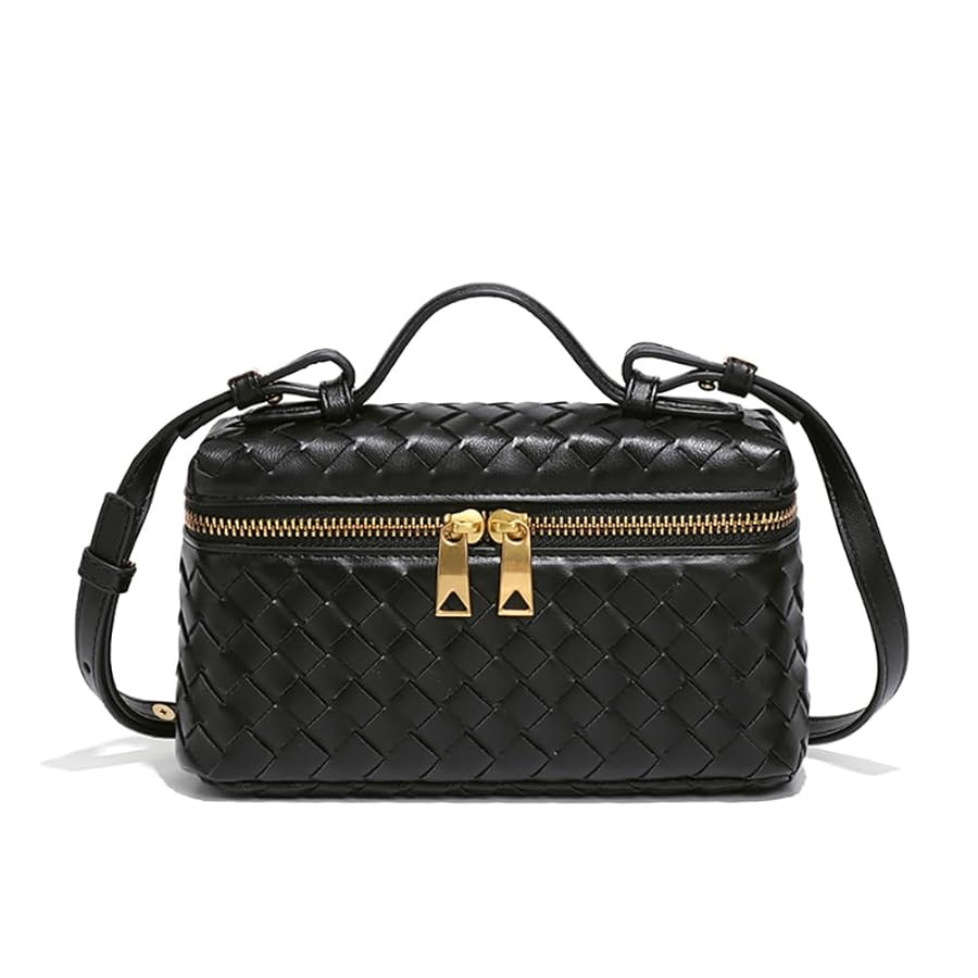 Womens Woven Crossbody Handbag Fashion Leather Top Handle Bag | Amazon (US)