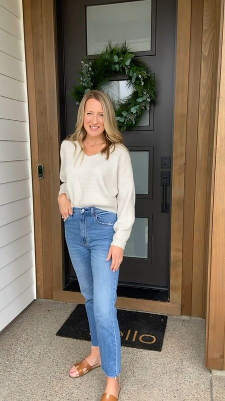 This cabin sweater from Jenni Kayne is the perfect transition piece into spring. It’s available in a longer style or cropped like I’m wearing. Here I’m wearing it with a pair of Abercrombie straight leg denim and sandals. 

#LTKsalealert #LTKstyletip #LTKunder100