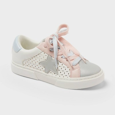 Girls' Kaitlyn Lace Up Court Sneakers - art class™ Multicolor 13 | Target