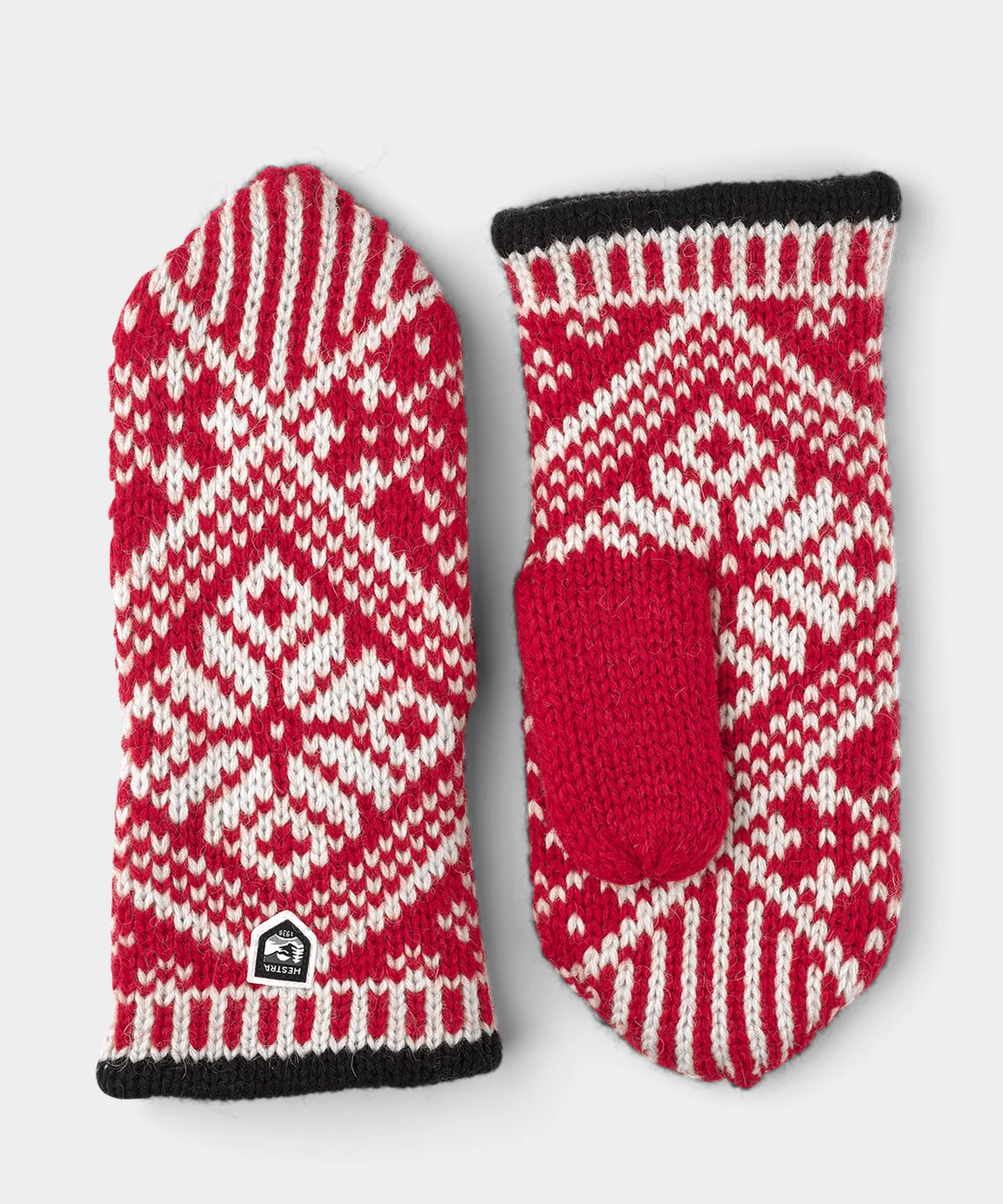 Hestra Nordic Wool Mitten in Red | Todd Snyder