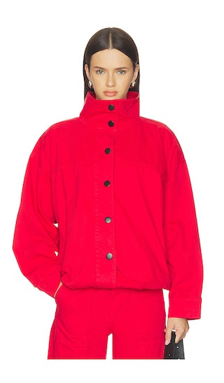 PISTOLA Liberty Funnel Neck Jacket in Red. - size L | Revolve Clothing (Global)