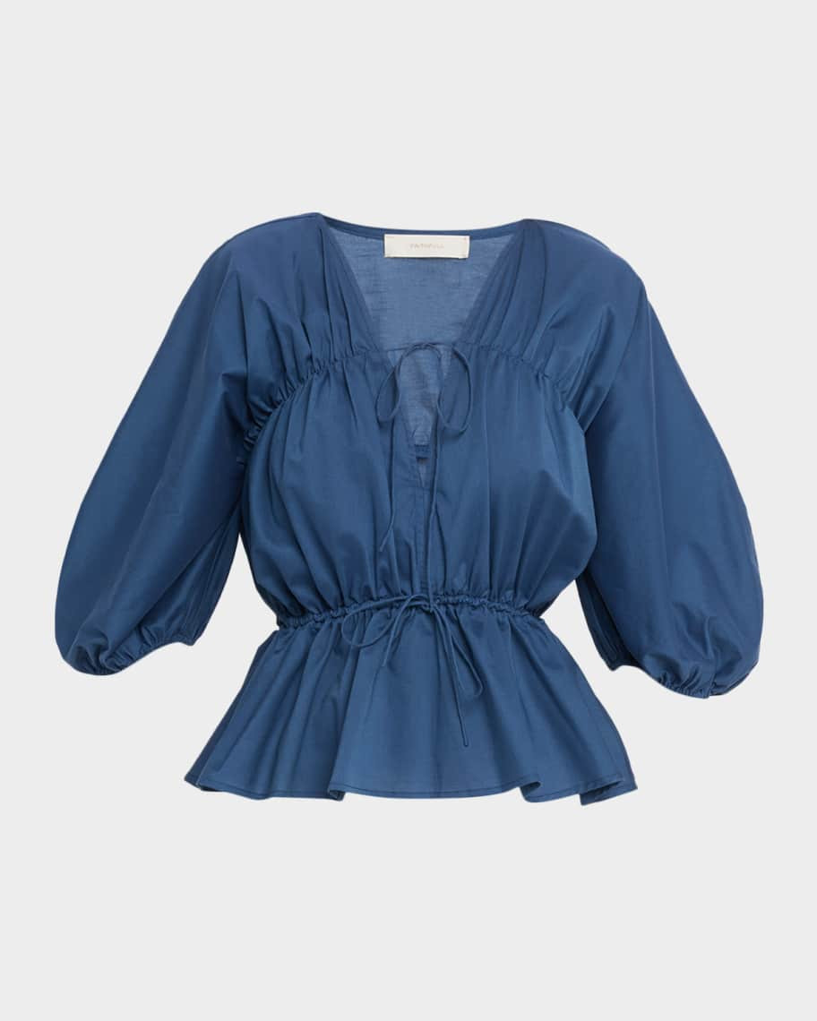 Faithfull the Brand Sigrid Peplum Top | Neiman Marcus