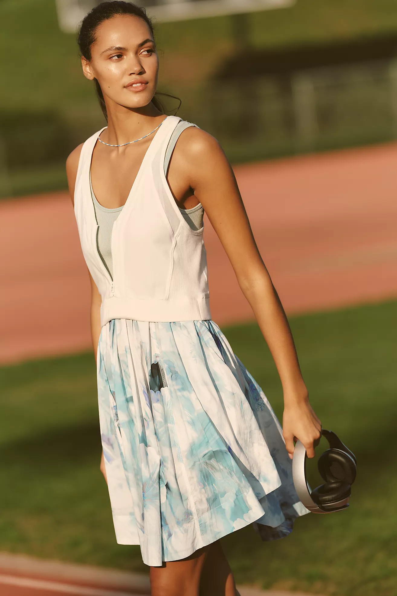 Daily Practice Zip-Front V-Neck Dress | Anthropologie (US)