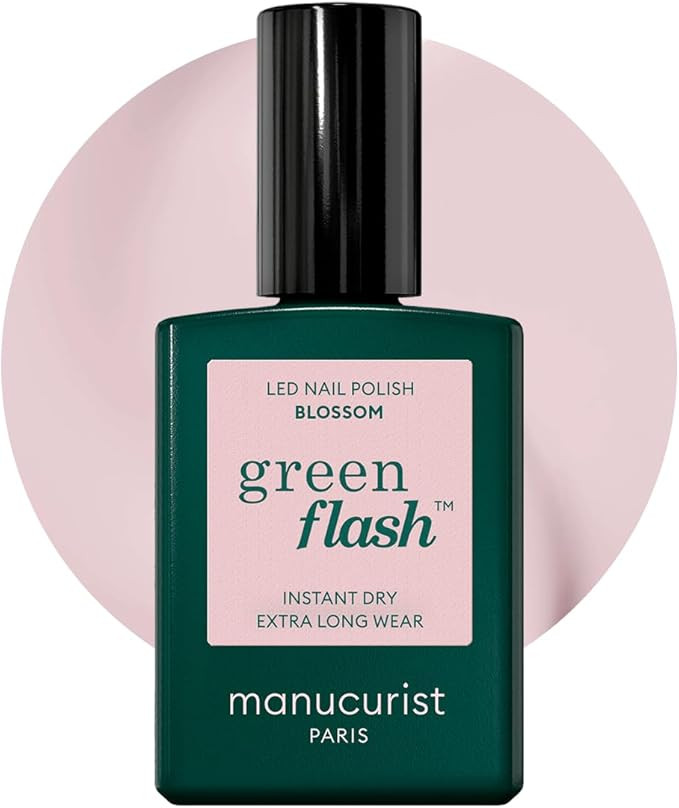 Manucurist Green Flash LED Light Pink Blossom Gel Nail Polish - Vegan, 12-Free, Plant-Based - Str... | Amazon (UK)