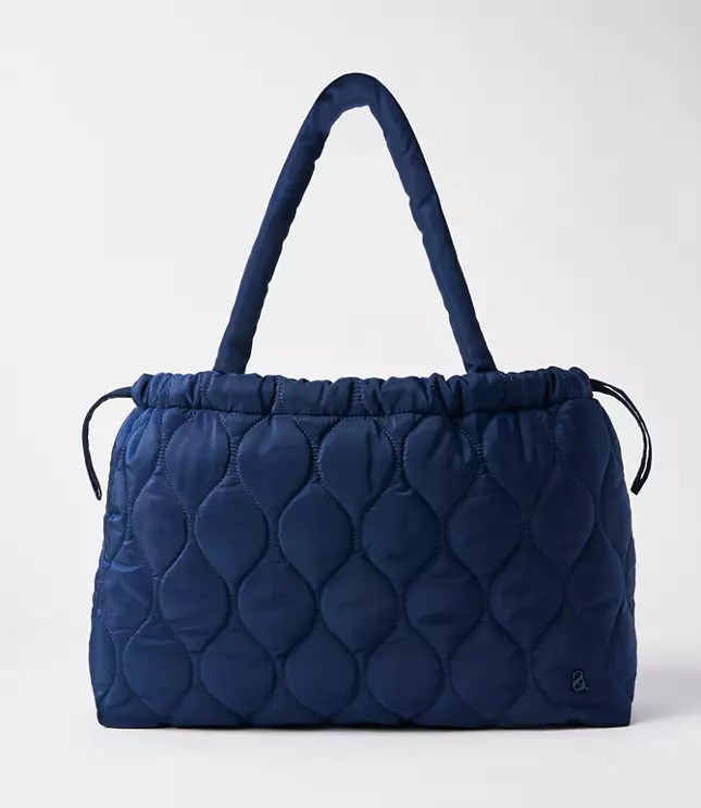 Lou & Grey Quilted Drawstring Tote Bag | LOFT