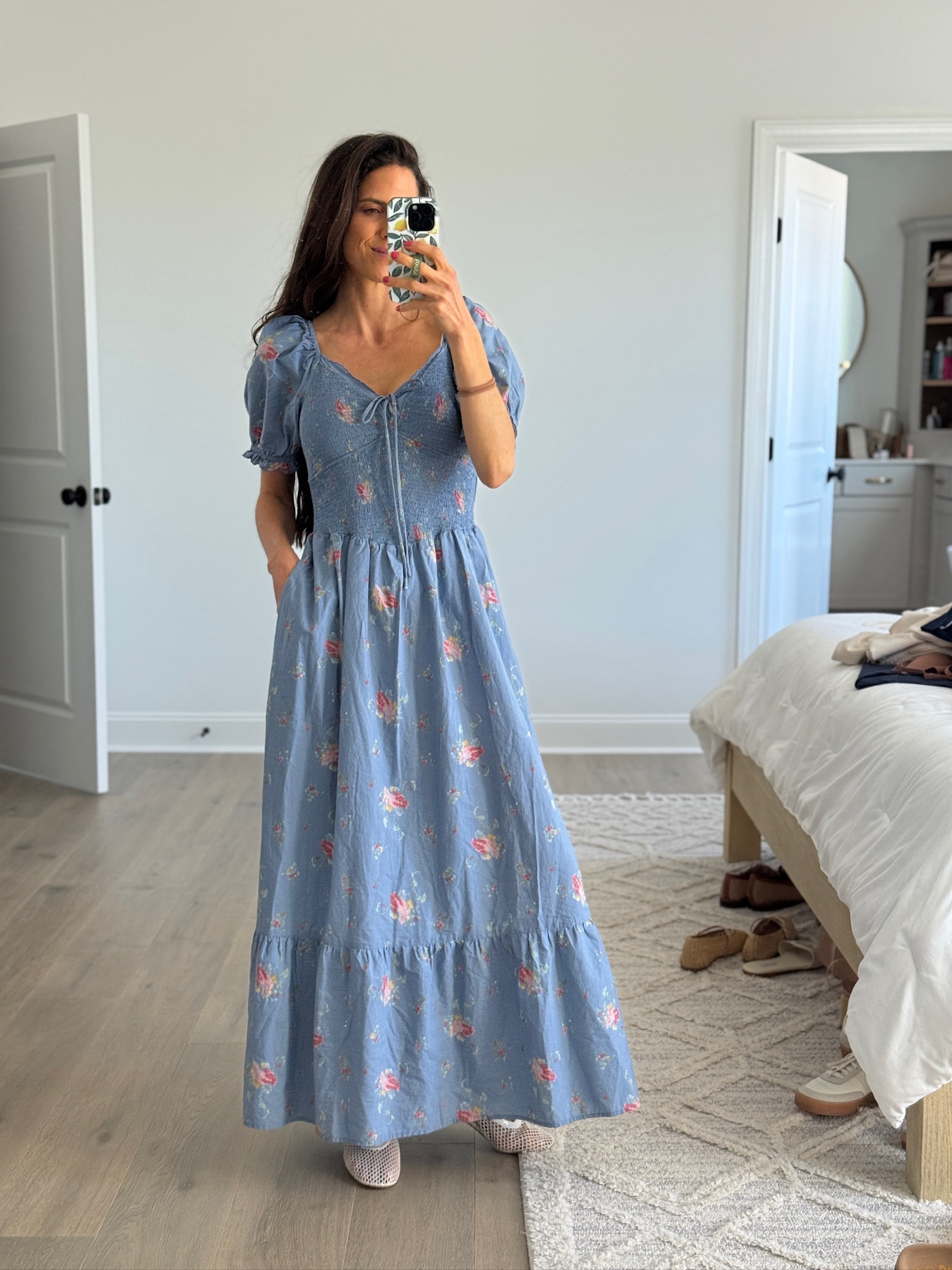 So soft and feminine with the prettiest details. The smocked bodice, delicate floral print, and puff sleeves make this one feel extra flattering and easy to throw on for any day you want to feel a little more put together.

Everything is linked for you to shop.

floral dress, smocked dress, feminine style, puff sleeve dress, spring outfit, summer dress, casual dress, everyday style, effortless outfit, flattering fit, light and airy, mom style, pretty details

#LTKootd #LTKSeasonal #LTKgrwm